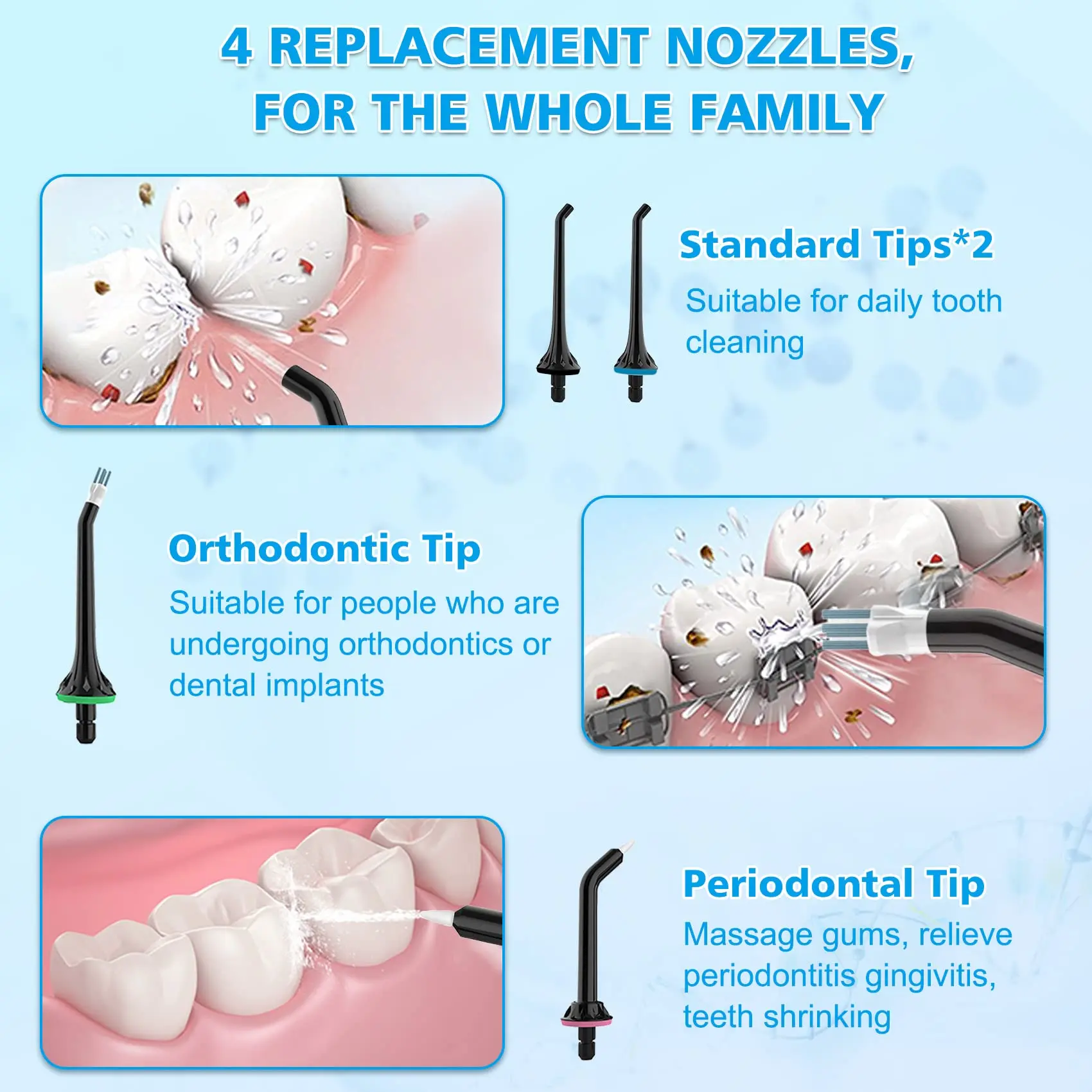 Portable Dental Water Flosser Cordless Electric Water Flosser Teeth Cleaning Oral Irrigation Water Flosser