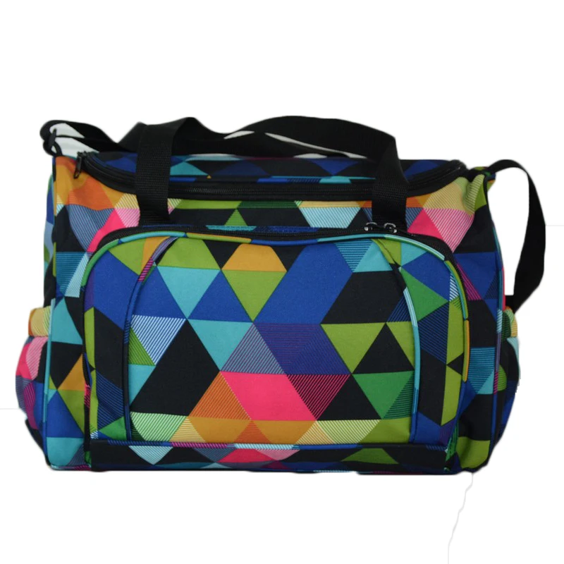 
Simple design insulated lunch cooler bag made of RPET snowflake 