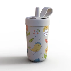 wholesale can cooler  Straw  cola  mug stainless steel silicone kids bottle straw with straight coffee mug custom insulted