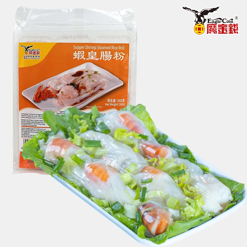 Factory Directly Cantonese snack dim sum frozen food fideos instantaneos Shrimp steamed vermicelli roll for China restaurant