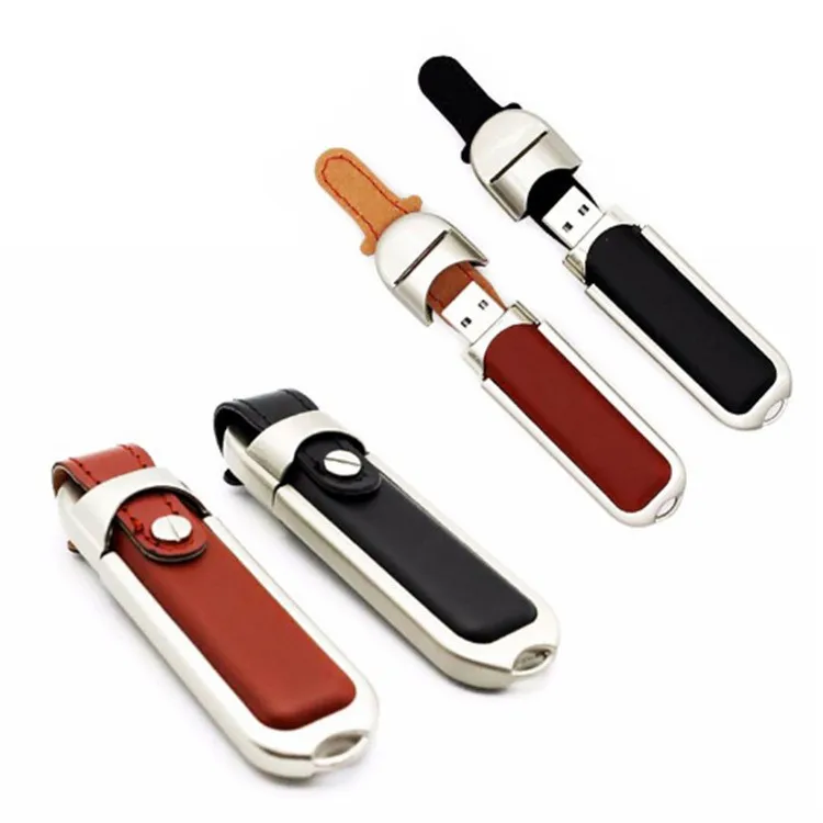 Luxury Leather General U-disk Pen Usb Flash Drive 3.0 and 2.0 4GB 8GB 16GB 32GB 64GB 128GB