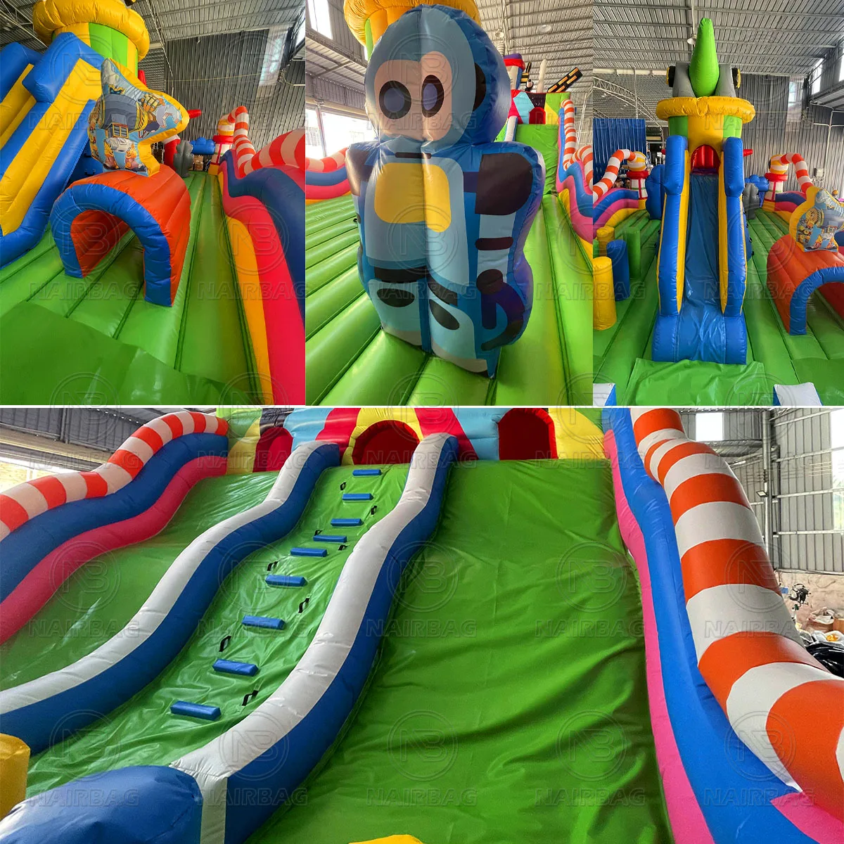 Robot Theme Park Inflatable Trampoline Playground Large Blow Up Obstacles Bouncing Castle Air Bouncer Slide Combo For Kid Adult