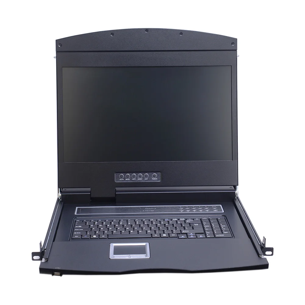 Front USB Design Singlerial 19 Inch 8ports LCD KVM Console With HDMI DVI Dongle