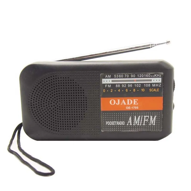 ABS material portable am fm radio with telescopic antenna