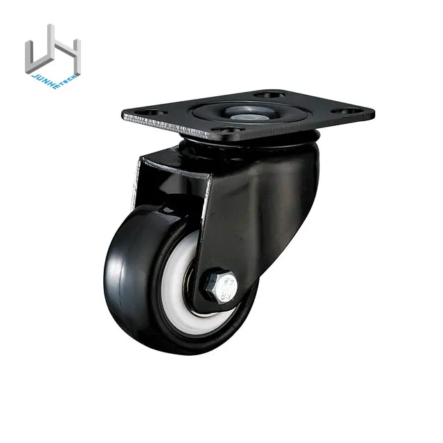 
3inch Industrial Caster PVC Wheel PU Wheel Black Color 