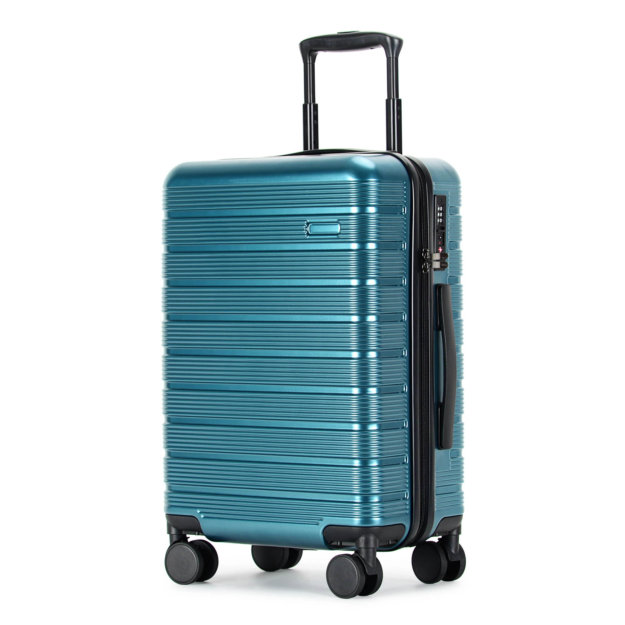 ABS Power Bank Storable Aluminium Trolley Luggage Bag Set