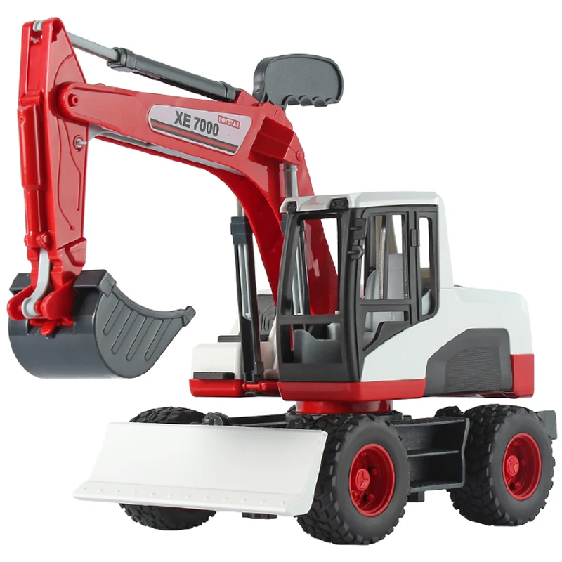 Simulation Transform Engineering Excavator Toy Kid Friction Toy Vehicle Truck Mater Truck Diecast Metal Alloy Model Car Birthday