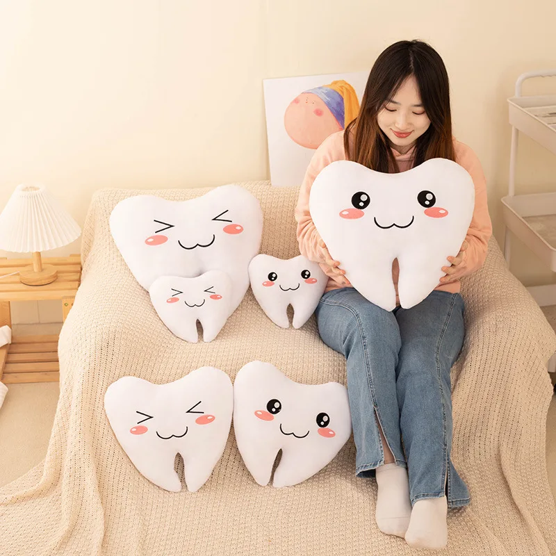 Wholesale New Creative Smiling Teeth Toy Stuffed Children Gift Little Smiling Tooth Pillow
