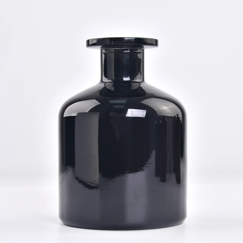 Popular Luxury 250ml Black Glass Diffuser Bottles