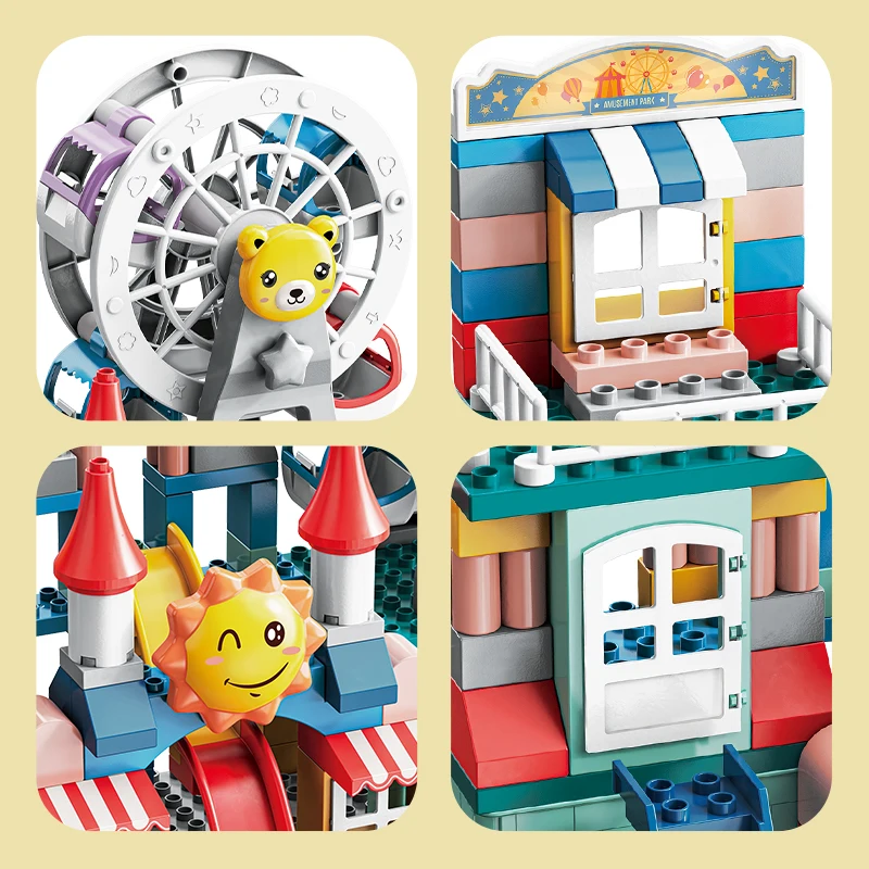 IPOP Compatible legoing 177pcs plastic big ABS Kids Building Block Set DIY Educational building block toys for kids