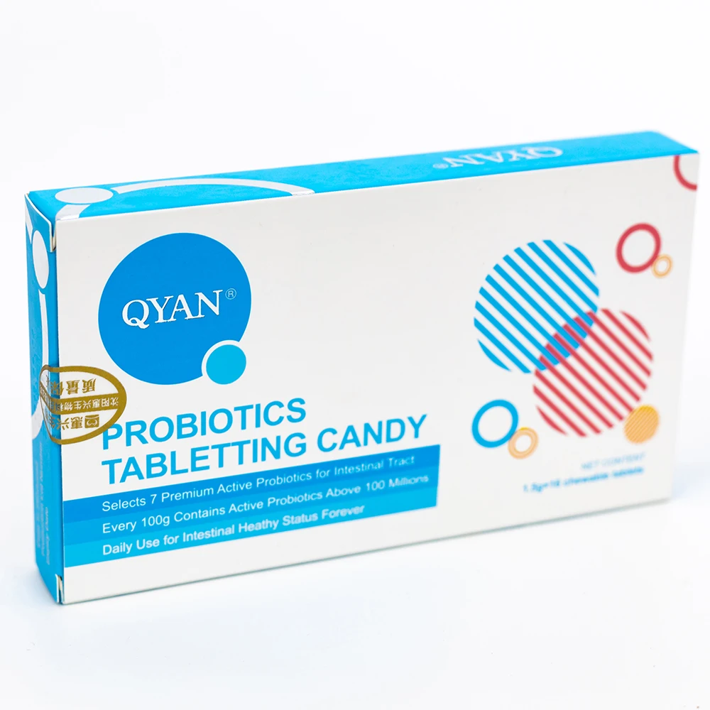 Жевательные таблетки QYAN, пробиотики, таблетки с молочным порошком, сохраняют вашу пищевую систему в балансе IBD07