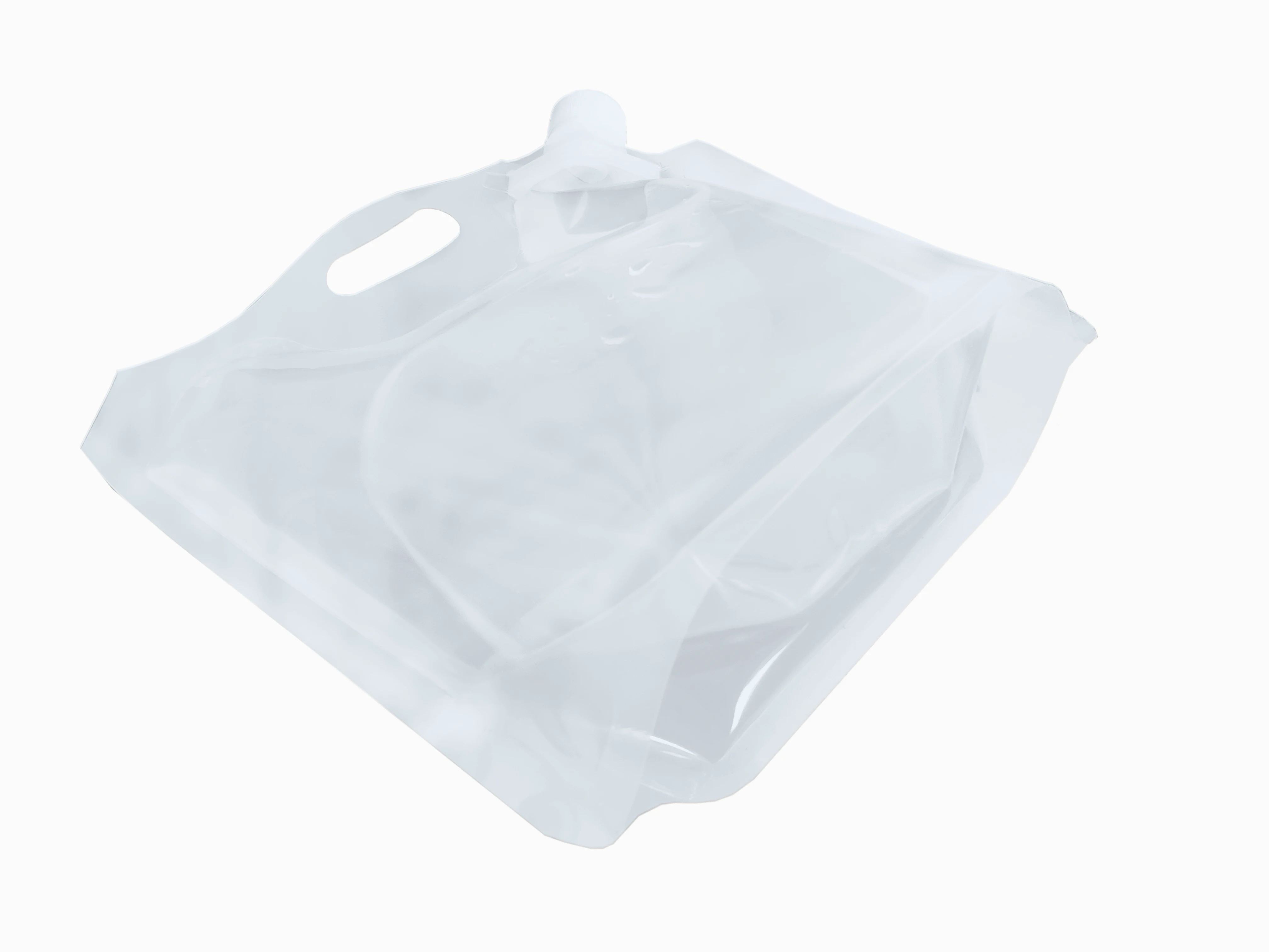 Quality bag Die cut handle plastic spout bag for beer stand up pouch for beer