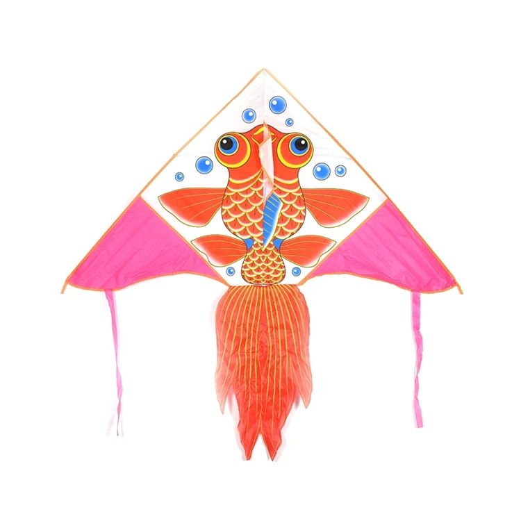 2021 cheap kite outdoor animals children triangular flying toy gift Goldfish Kite