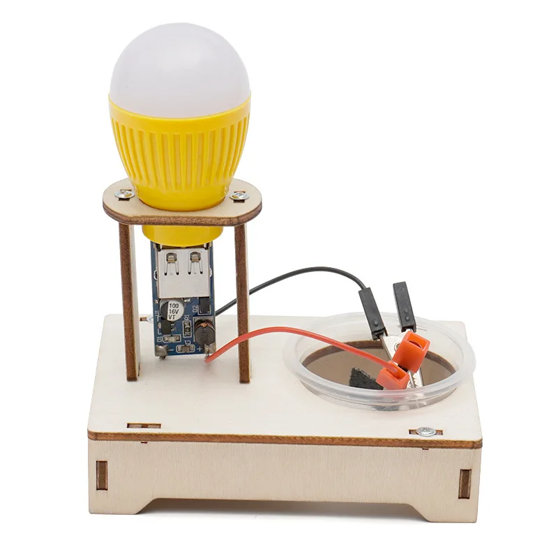 New STEM Toys Educational Wood Puzzle Wind Power Generation Solar Power Science STEAM Toys