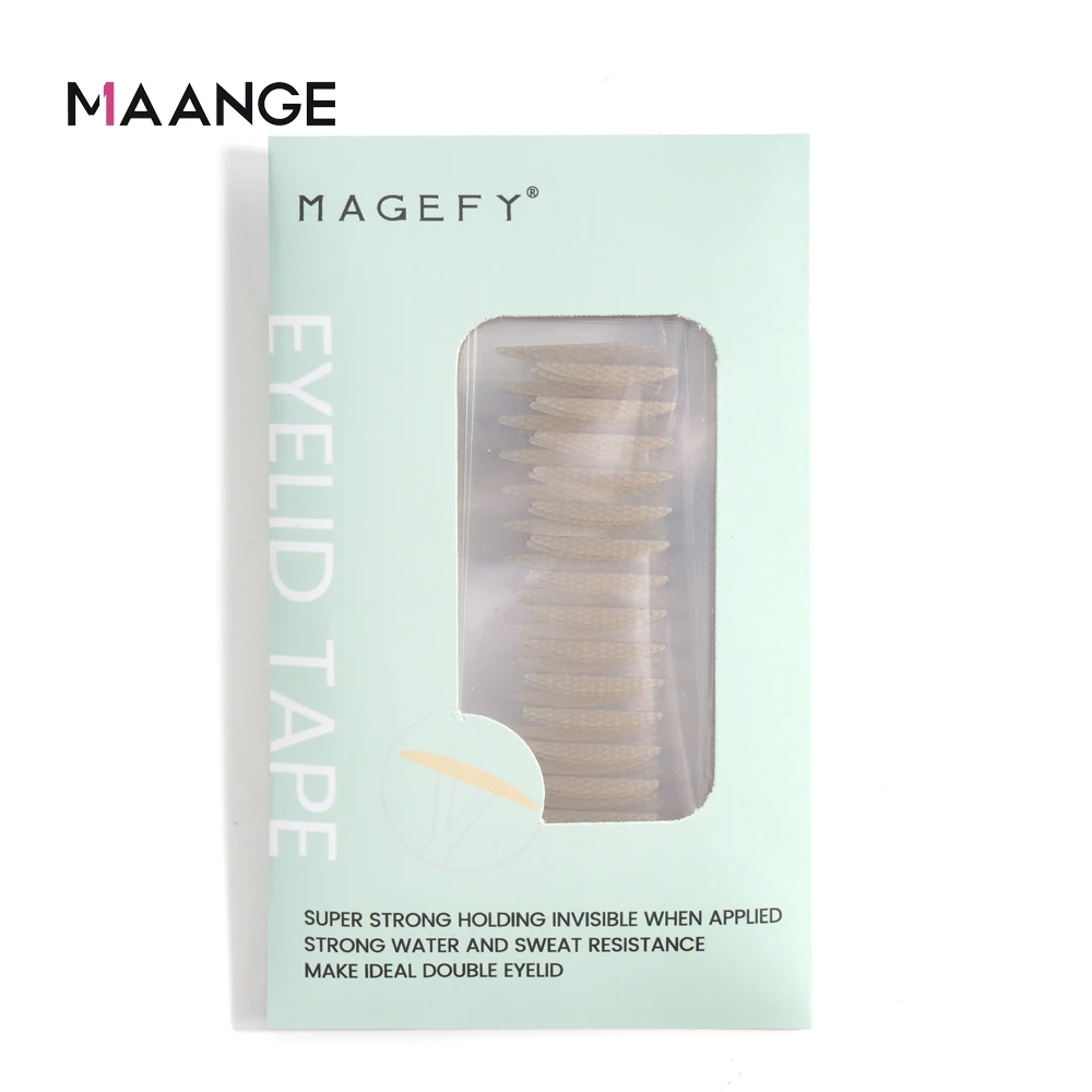 Maange OEM double eyelid stickers tweezers high quality invisible waterproof mesh Single-sided eyelid tape
