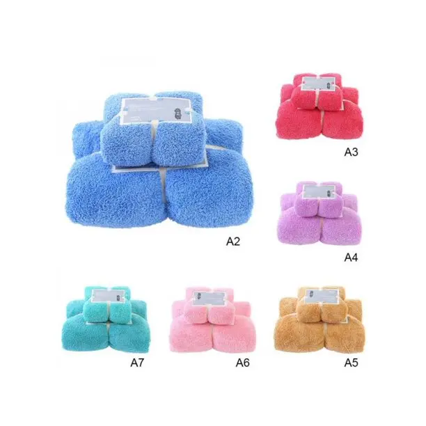 Luxury Hotel & SPA Super Fluffy Soft and Absorbent Lint Free Fade Resistant 2pk High Density custom coral fleece face bath towel