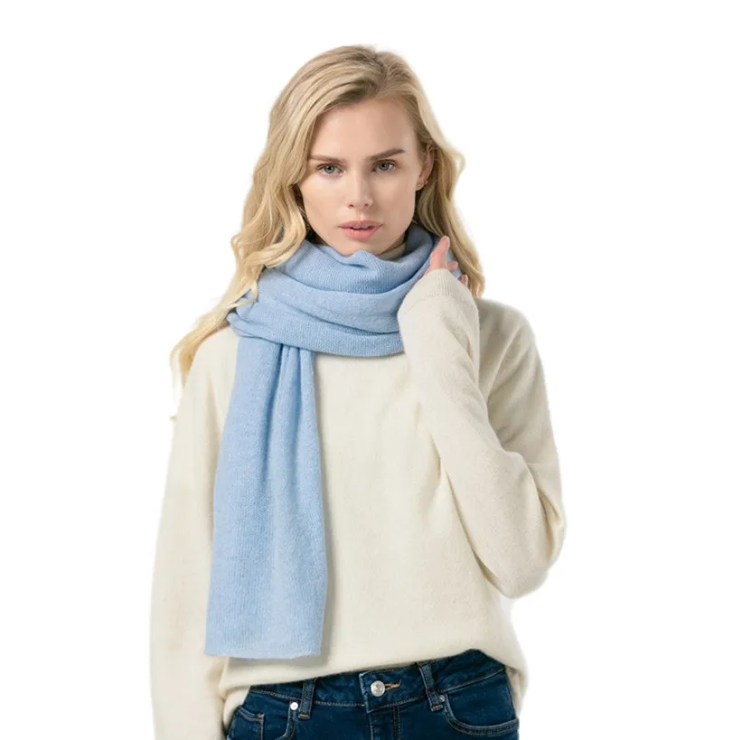 Faddish and Cozy Soft Customized Pink Camel Black Color Women Long Scarf Cashmere Shawl for Winter