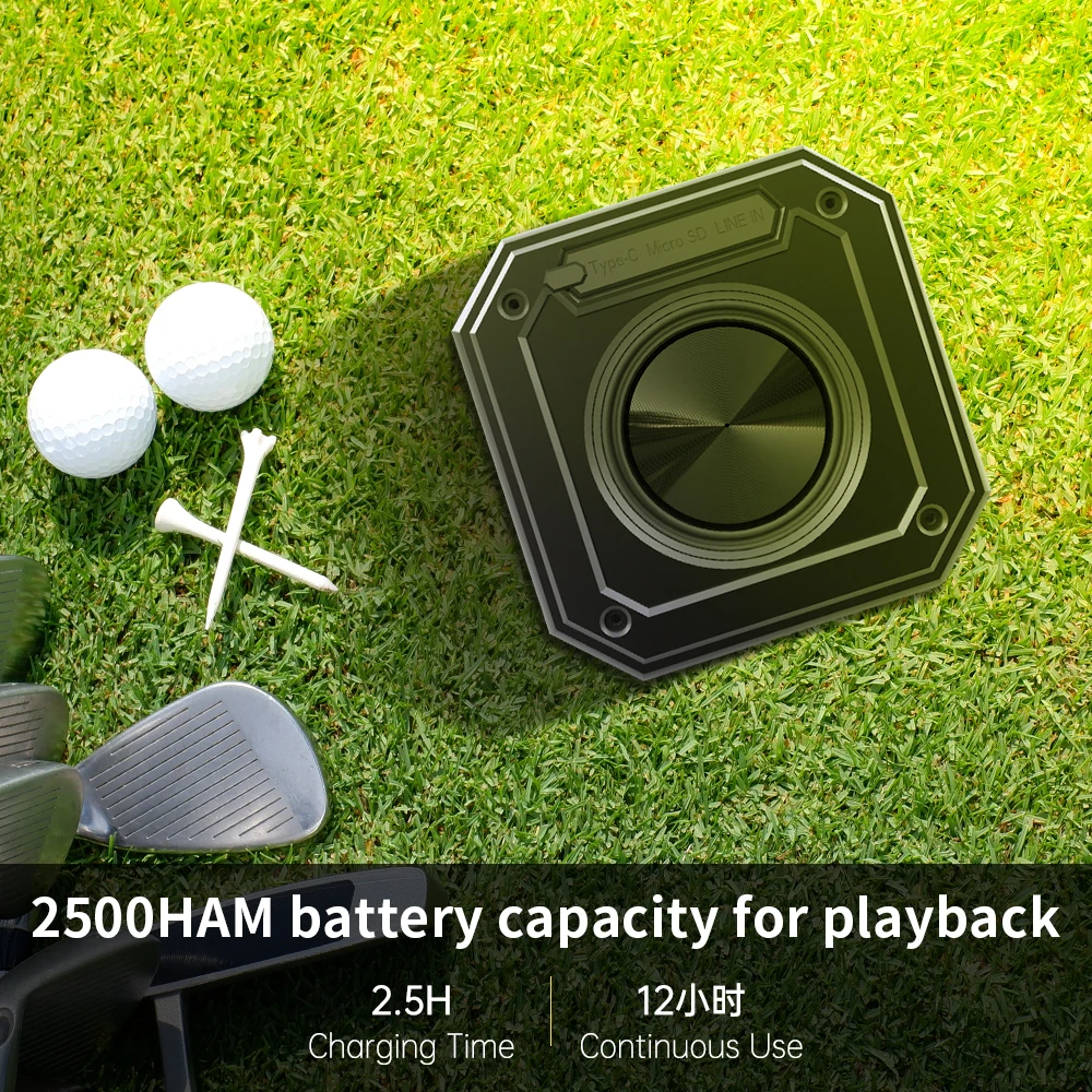 Golf Blue tooth Speaker with Magnetic, Portable Wireless Speaker Deep Bass for Golf Cart, TWS,Shockproof/ IPX7 Waterproof