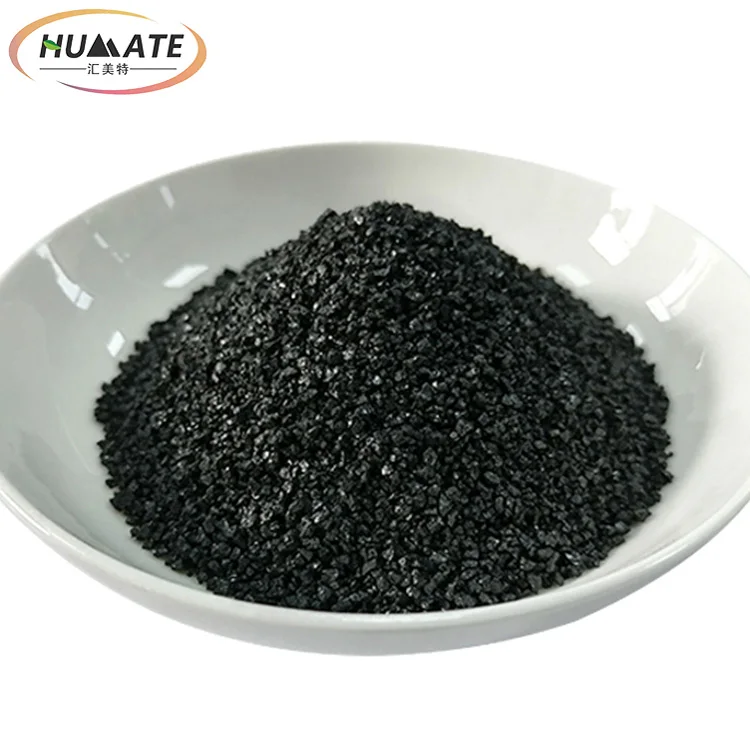 Wholesale organic fertilizer plant 1-2mm 100% leonardite shinny potassium humate black color humic acid granular