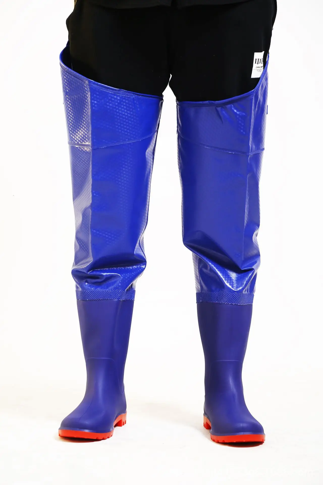 PVC & Nylon Breathable Waterproof Wading Pants and Boots Safety Protection Suit with Water-Proof Function