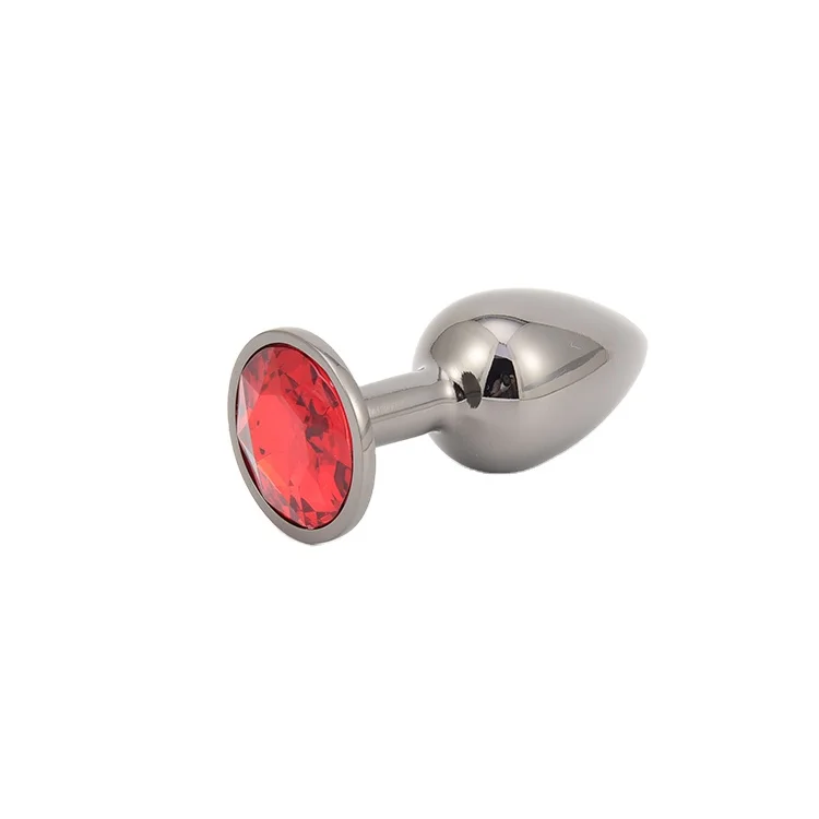 Black metal anal plug smooth jewelry erotic bullet vibrator metal buttock private ball plug