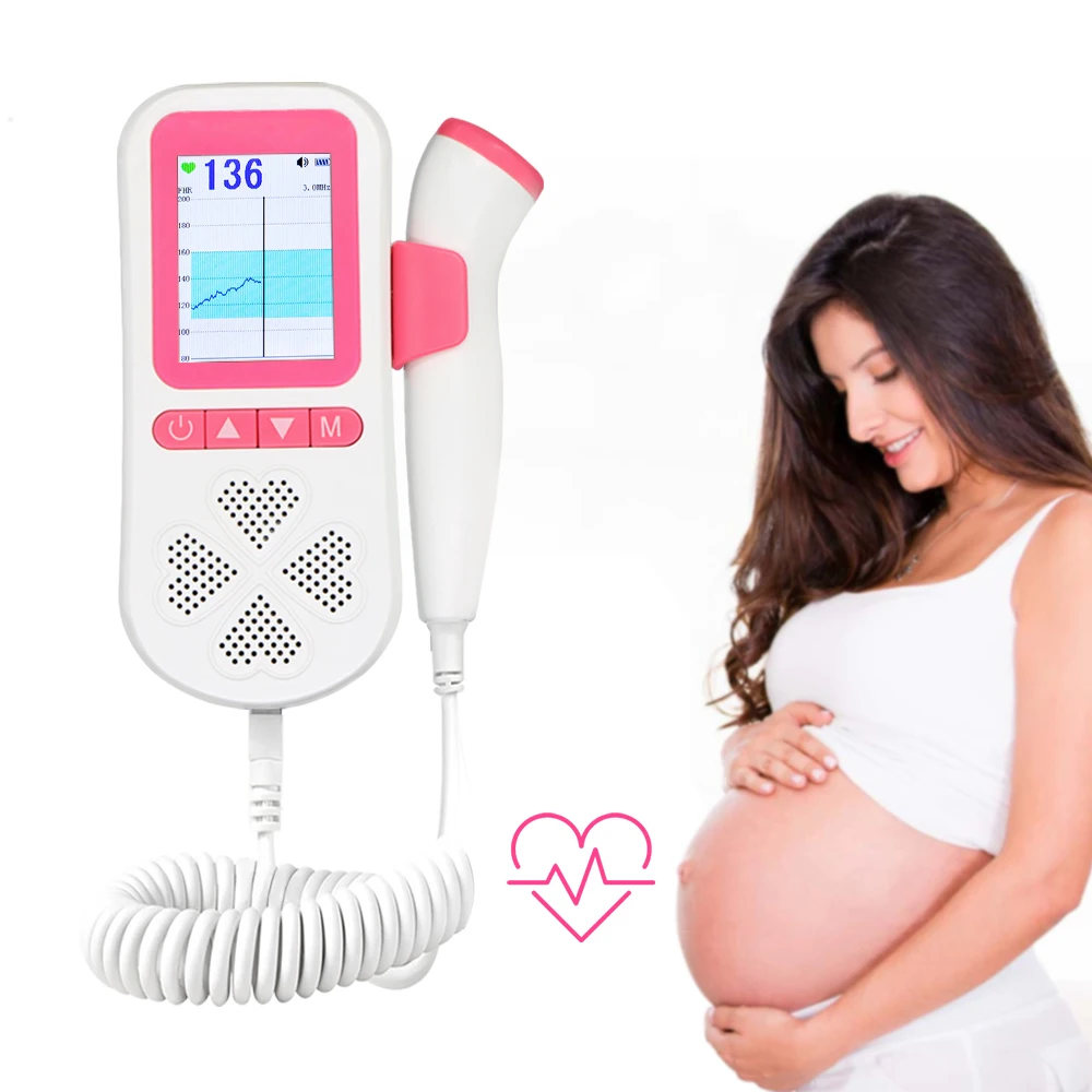Zero Radiation User-Friendly Hot Sale Best Digital&Curve Double Mode eco Home use No radiation Ultrasound Fetal Doppler Monitor