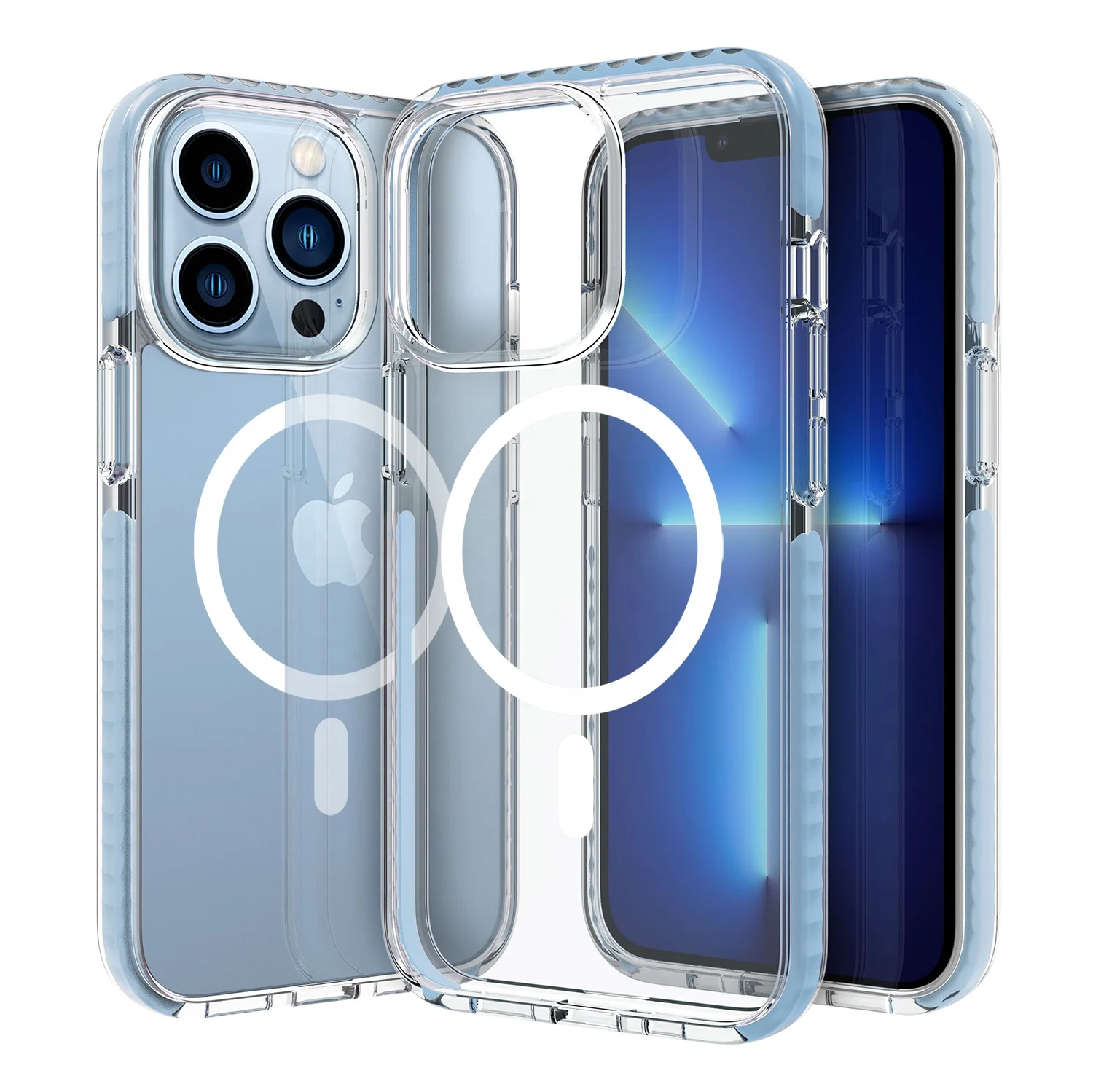 WOWCASE Candy Color Super Clear Tpu Phone Case Double Bumper Tpe Case Mobile Case Phone For Iphone 12 13 14 Pro Max