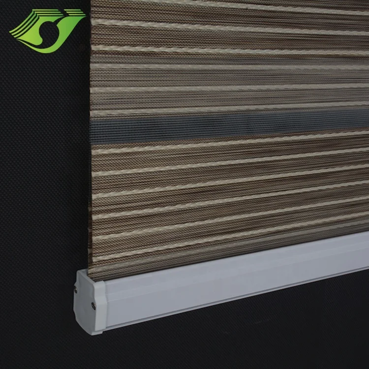 Home decor custom blackout modern zebra blinds for window customize size automatic roller shade manufacturer