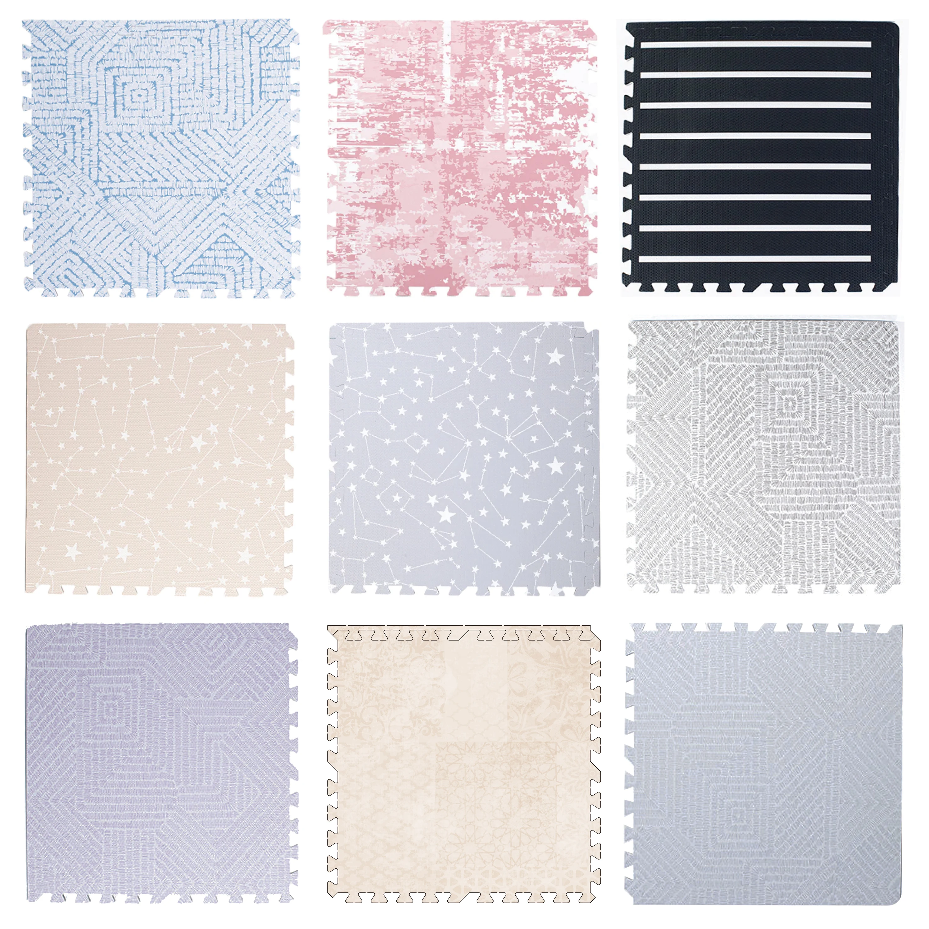 babi toys 2024 non-toxic eva  printing large Soft gym faith  foam puzzles babys play mats tiny love mat