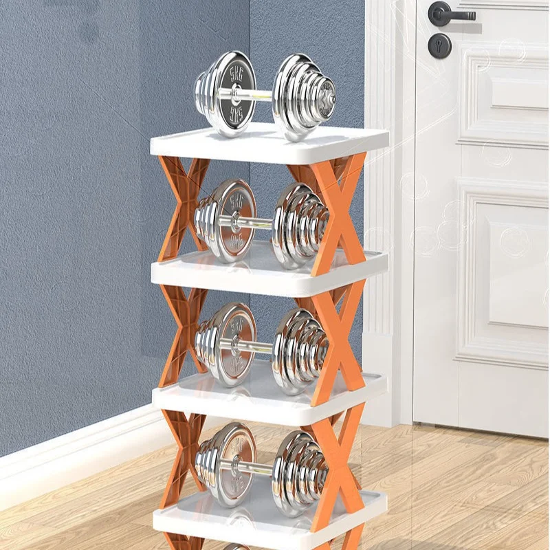 SimpleX Single Tier DIY Home Entrance Shoe Rack Small Space-Saving Folding Shoe Cabinet Dormitory Storage Made Durable Plastic