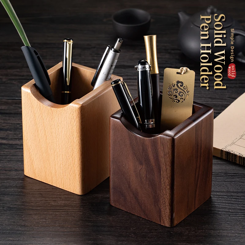 Антикварная настольная деревянная подставка ручной работы для ручек эксклюзивный подстаканник ореховых держатель по дереву