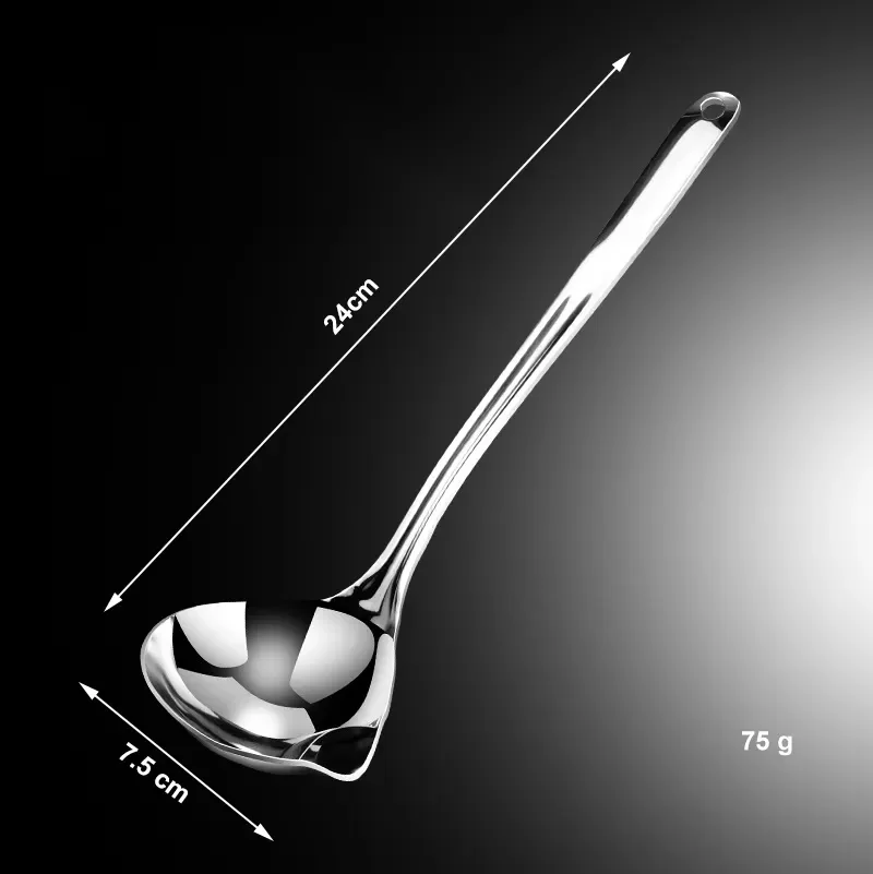 New separating oil soup ladle spoon cooking oil filter spoon stainless steel soup ladle for kitchen