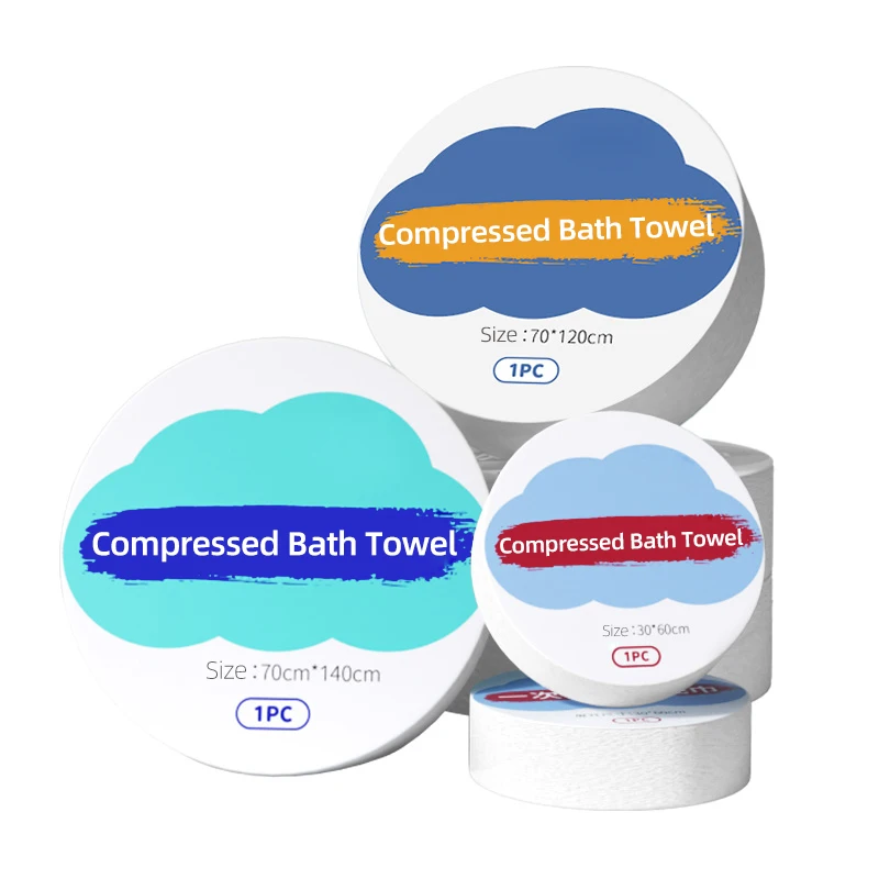 Custom big size vacuum packed travel disposable compressed bath towel tablets