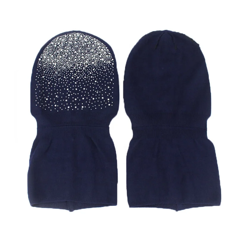 
Factory Wholesale Womens Knitted Soft Beanie Fox Fur Ball Hats Winter Hats With Pom poms 