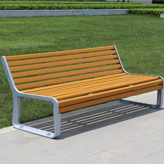 Commercial Furniture Vintage popular Modern long metal Public Park Garden Outdoor Patio Bench