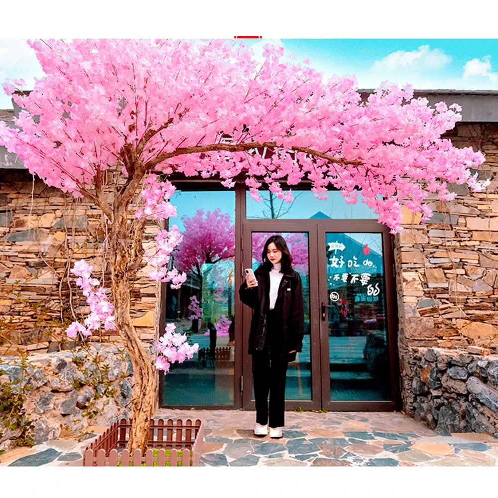 Outdoor Large Artificial Cherry Blossom Tree Wedding Decorator Fake Flowers Artificial Tree For Home Indoor Decoration