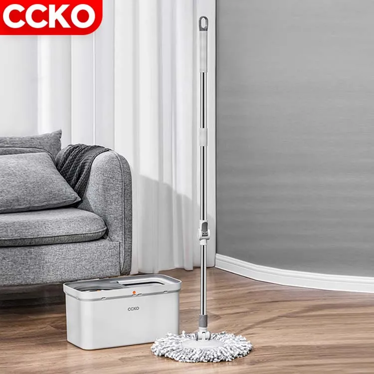 Серый прямоугольник бытовые свободными руками пластиковые микрофибра швабры для уборки пола алюминиевого сплава ручки алюминиевый сплав СС 360 телескопическая швабра с