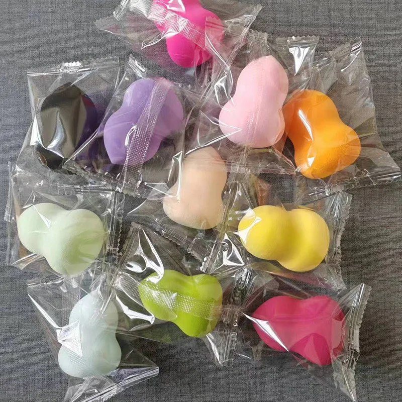 Custom Logo Latex Free Soft Makeup Sponge Facial Powder Blender Egg Makeup Blender For Foundation Multi-colored