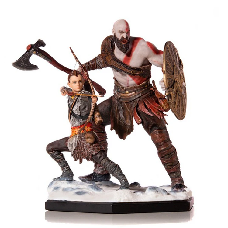 Anime God War NECA Kratos 1/10 PVC Action Figure Cartoon Kratos Son 20cm PVC Toy Collection Model Perfect Kids Gifts Box