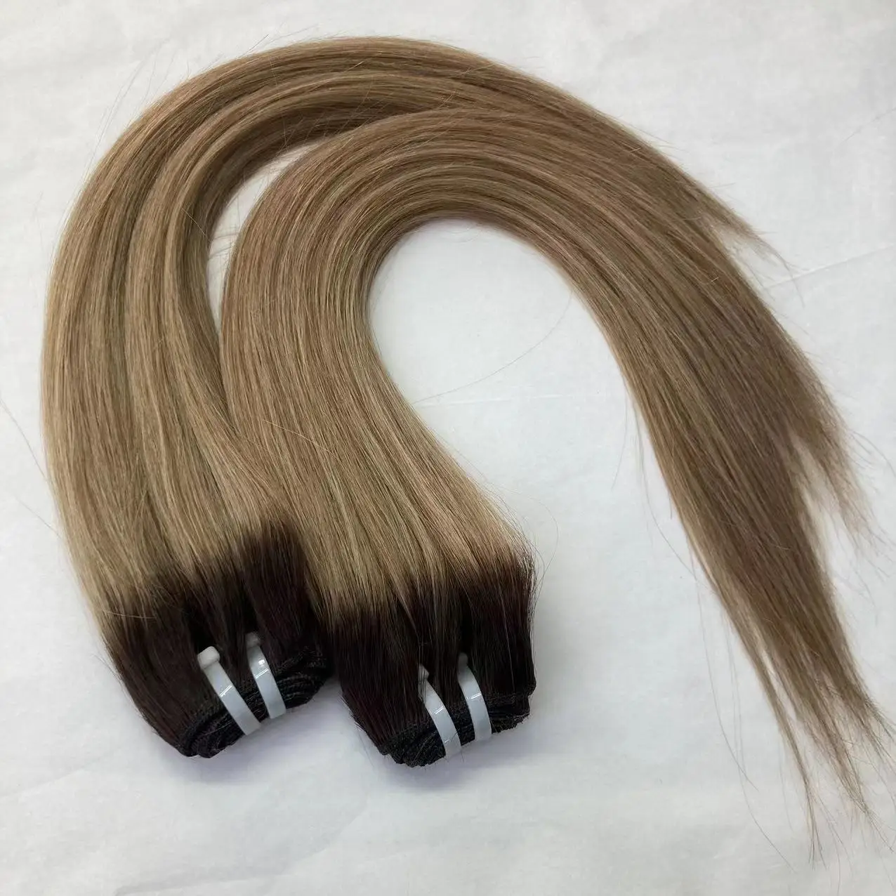 Ombre natural ratio Human Hair weft bundles 100%  human hair dark root bundle weave extensions