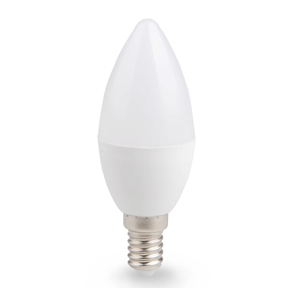 Eslas оптовая продажа Alum PC C37 Светодиодная лампа в виде свечи холодный белый теплый белый свет Регулируемая яркость Multi Watts под заказ