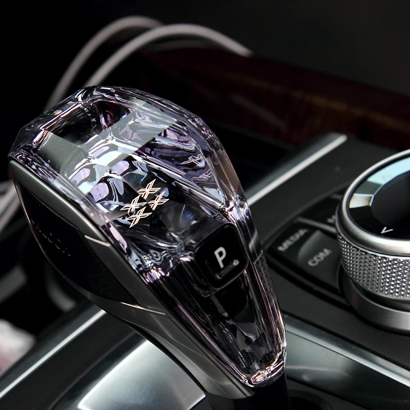 Custom car gear shift lever modification crystal shifter knob for BMW X3 series F chassis F25 2013-2016