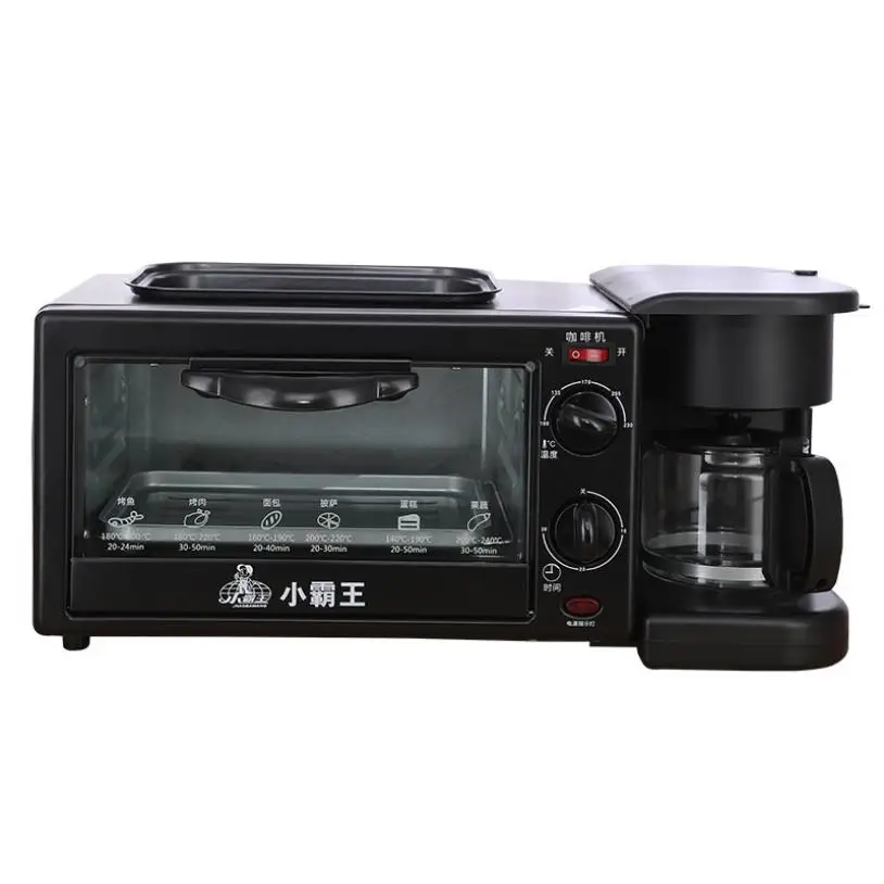 
Household four-in-one multifunctional breakfast machine toaster toaster electric oven new light food machine 