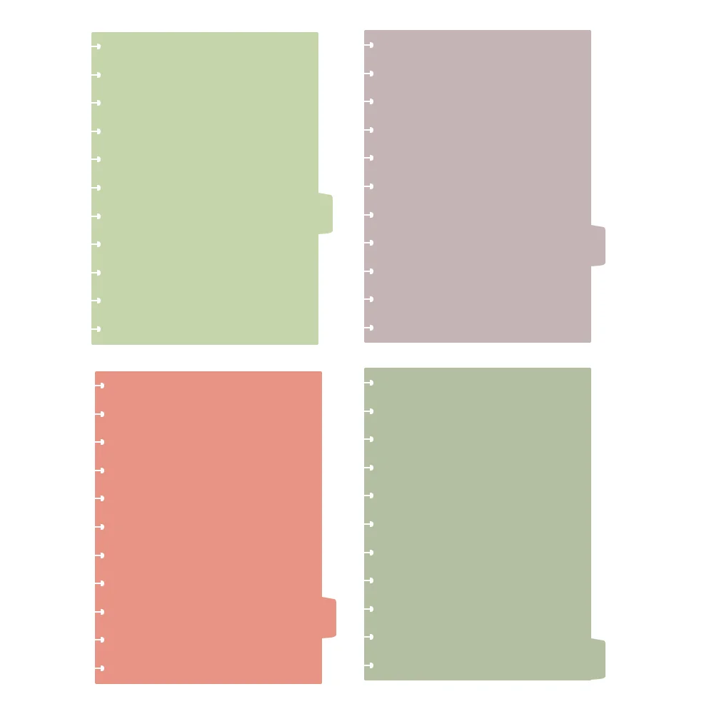 8 Tab 11-Disc Index Divider Letter Size Frosted Discbound Dividers for Discbound Notebooks or Planners