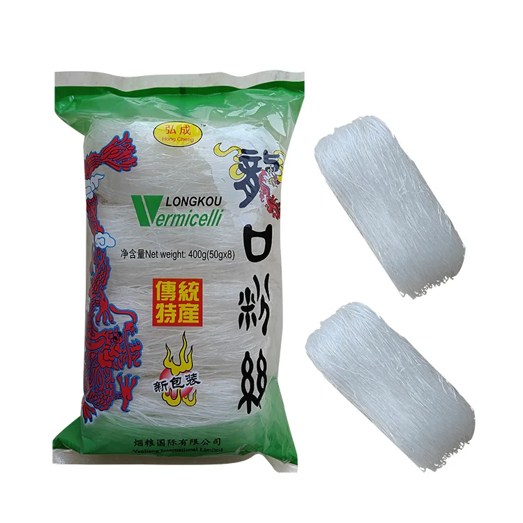 Традиционная лапша Longkou Vermicelli от китайского производителя крупное зерновое блюдо сушеный халяльный Сертифицированный пакет