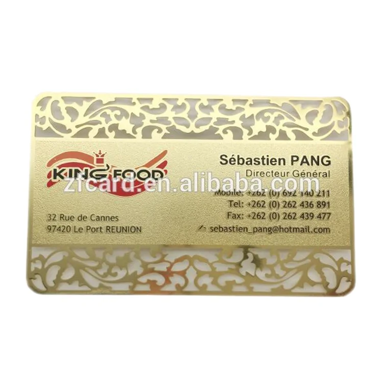 Very popular 0.30mm metal business cards custom