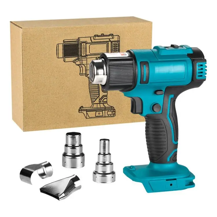 2 Speed Wireless Rechargeable Heat Gun Plastic Welding Portable Tool Heat Shrink Film Heat Gun Replacement Makita Battery