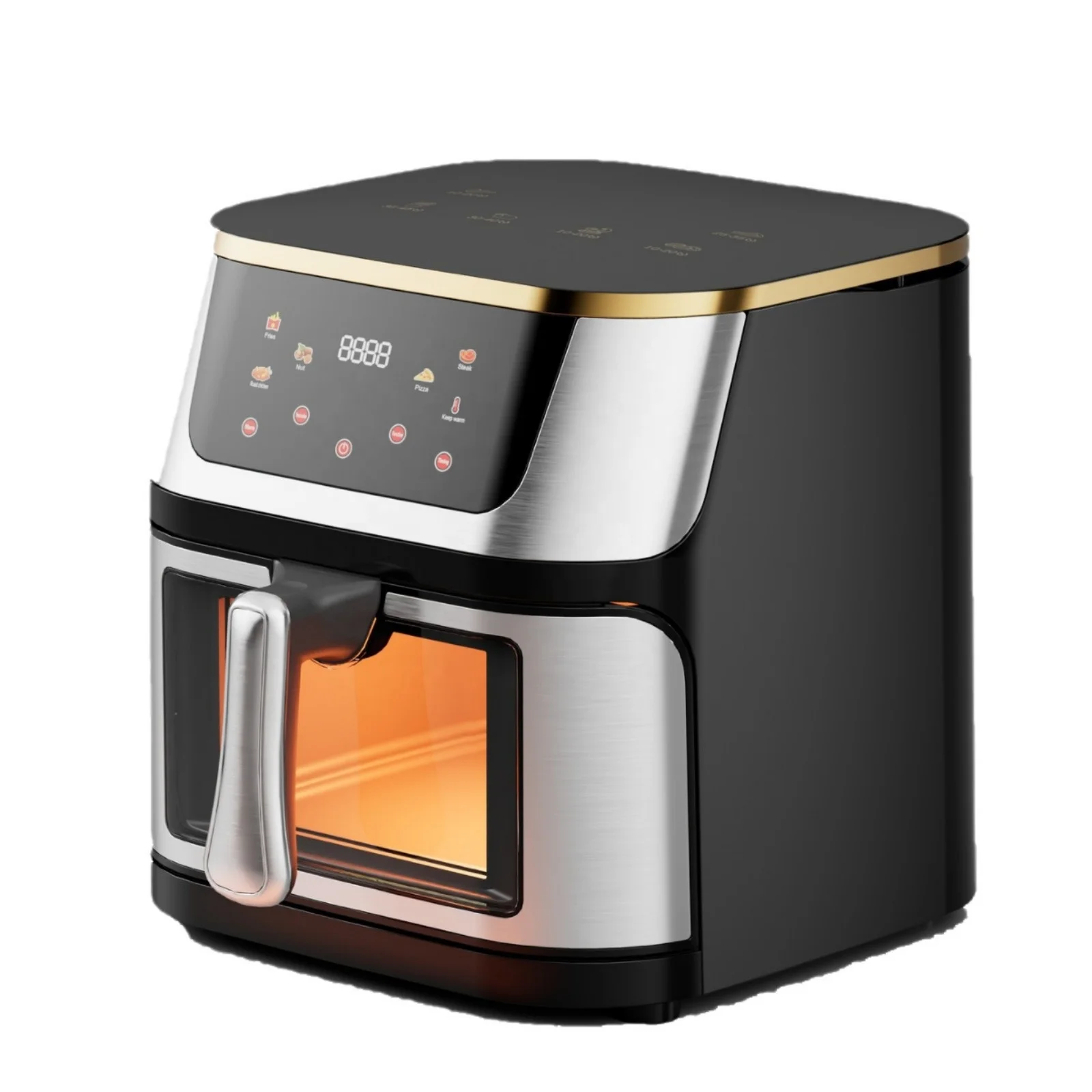 Household high-capacity oil-free air fryer intelligent timed and visual fully automatic French fries electromechanical fryer