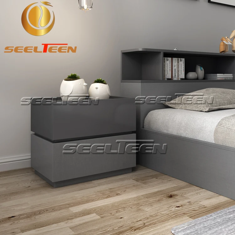 Luxury Classic Bedroom Furniture Wooden Nordic Bed With Storage