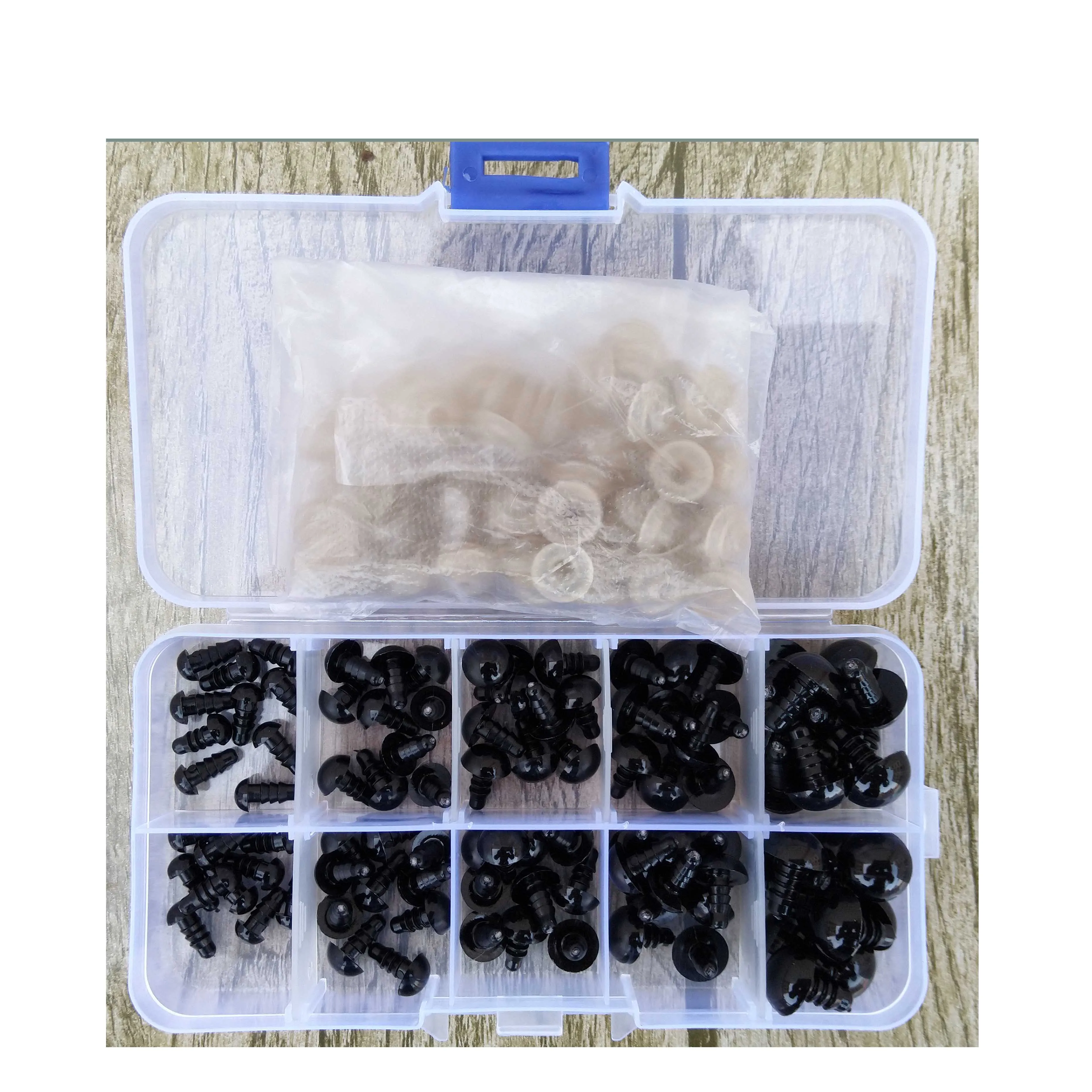 100pcs Black Plastic Diy Kit Crafts Soft Toy Eye 6/8/12mm Toy Eyes Doll Accessories button stuffed toys